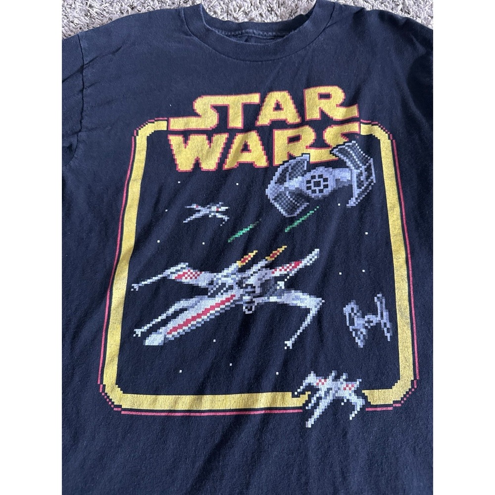Star Wars Boys Black "Star Wars" Long Sleeve Tee Size 10/12 - Picture 2 of 5